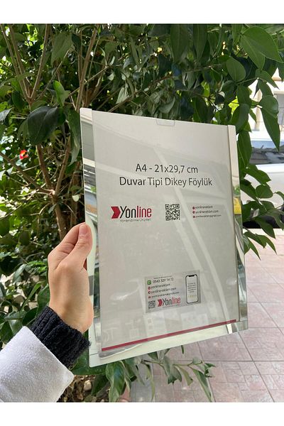 Yönline A4 Foyluk White-Silver Board - Easy to Change Door and Wall Type