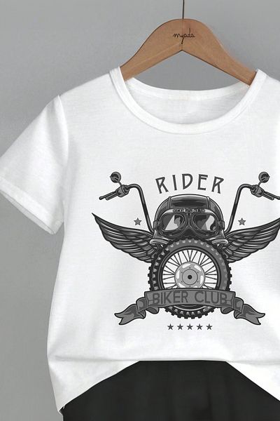 MYADA Rider Club Printed Children's Set - Crew Neck, Set of 2 20206