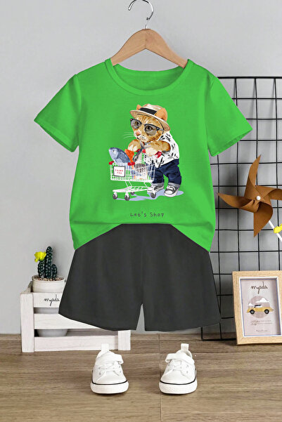 MYADA Дитячий костюм з капюшоном з котячим принтом, принтований святковий ком...