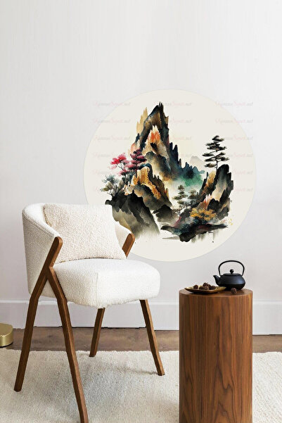 KanvasSepeti ملصق جداري على شكل قماش سميك ذاتي اللصق مزخرف بفن بوهيمي تجريدي