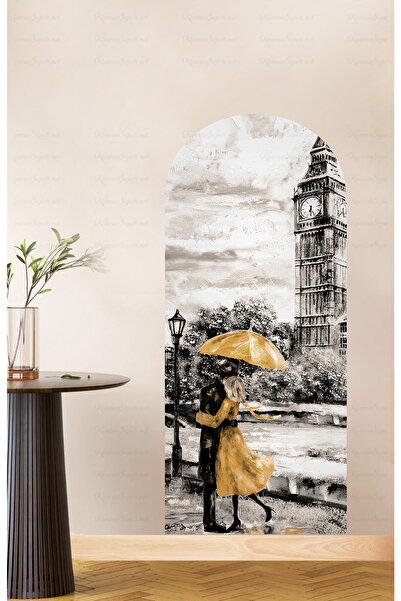 KanvasSepeti Kendiliğinden Yapışkanlı Kalın Kanvas Dokulu Dekoratif Bohem Art...