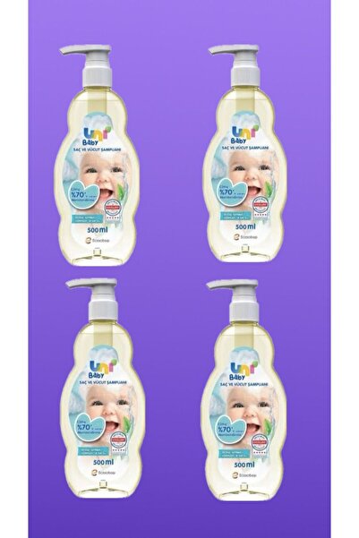 Uni Baby 4 قطع 500 مل شامبو للشعر والجسم