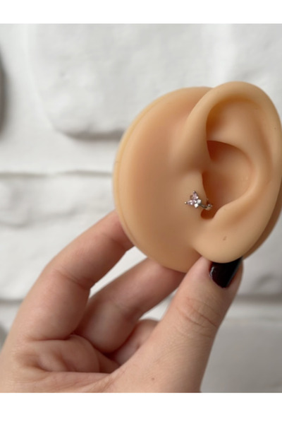 alysa jewelry Çelik Mini Halka Kelebek Piercing Helix Tragus