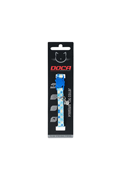 DOCA Premium Safety Click Kedi Boyun Tasması Aqua