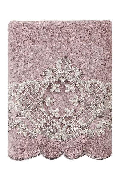 Pupilla Vip Luxury 50cm x 90cm Bamboo Laced Hand-Face Towel - French
