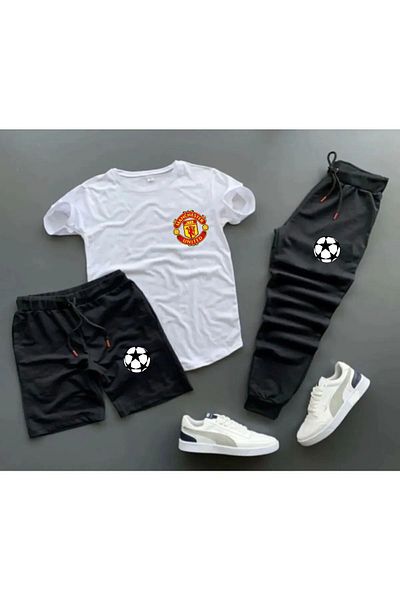 Pisa Art 3 Pieces T-Shirt, Shorts and Sweatpants Set for Football