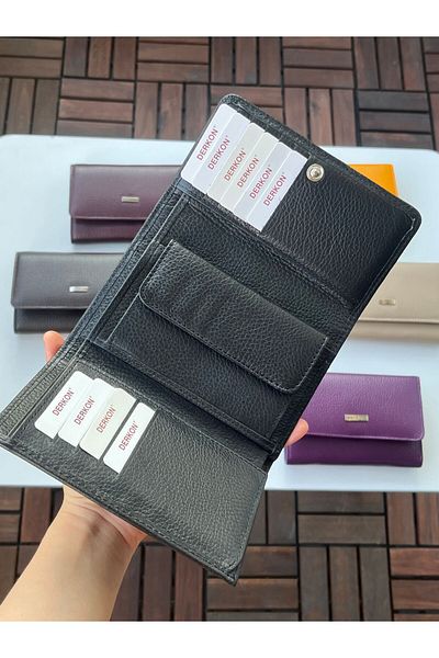 DERKON Medium Genuine Leather Women's Wallet