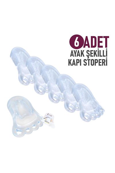 Dükkanönü Set de 6 opritoare de ușă în formă de picior DecoBella
