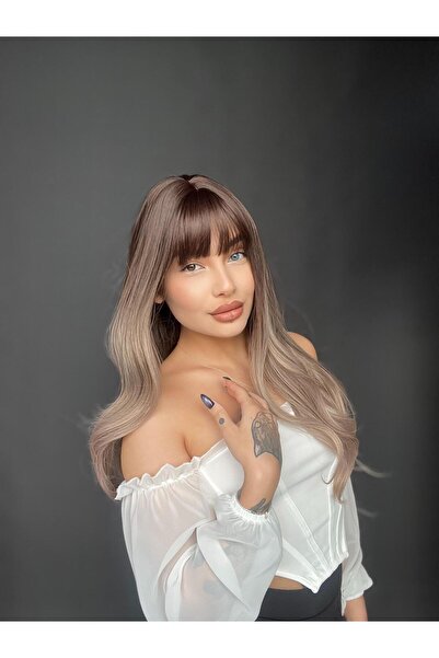 Suzan Peruk Tepe Kısmı Baş Derisi Görünümlü Fiber Perulk, Yeni Sezon Rus Kumralı