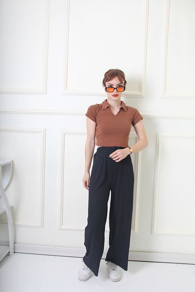 Rudaconcept Pantaloni negri confortabili de pijama pentru femei - Îmbrăcăminte de dormit pentru femei si Îmbrăcăminte de casă pentru femei