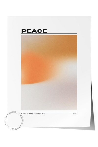 Postifull Aura Series NO:196 - Peace Yellow, Numbered Angel, Έγχρωμη αφίσα χωρίς πλαίσιο