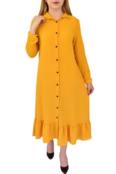 BAGLAN Kadın Sarı Elbise MNLS-09