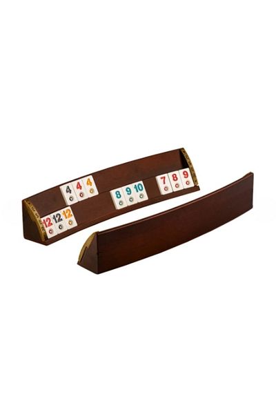 nextbuy Luxury Oval Okey Set - Natural Wood, Solid Quality, Hobby Game Set with Carrying Bag