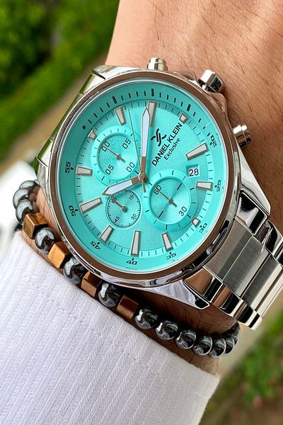 Daniel Klein Men's Wristwatch - New Season Stainless Steel Cord, 3ATM Waterproof + Bracelet Gift