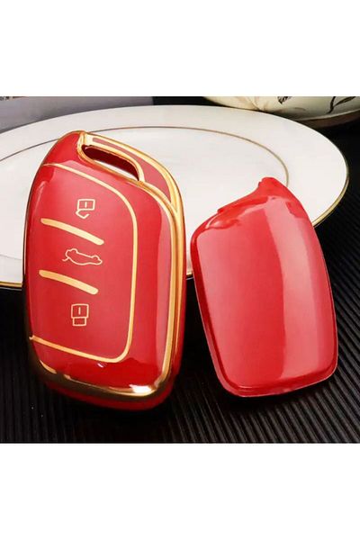 emii auto spare parts Mg Hs Gt Zs Ev Zx Mg5 Mg6 Roewe Rx3 Rx5 I5 Erx5 I6 I5 - Red/Gold Key Case