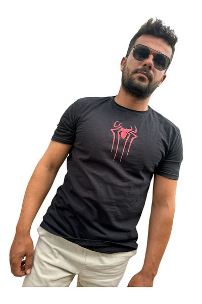M Mazzanti Ανδρικό T-Shirt - Spider Printed, Αναπνεύσιμο Ύφασμα