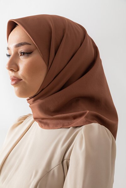 Silk Home SİLK HOME DÜZ TWİLL EŞARP 11343-52 KAHVERENGİ