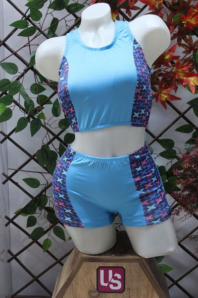 mikam Femei - ștampilă pentru costum de baie cu model de burete de mare/piscină și pantaloni scurți