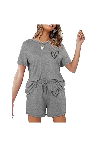 SILATU طقم شورت تي شيرت مطبوع