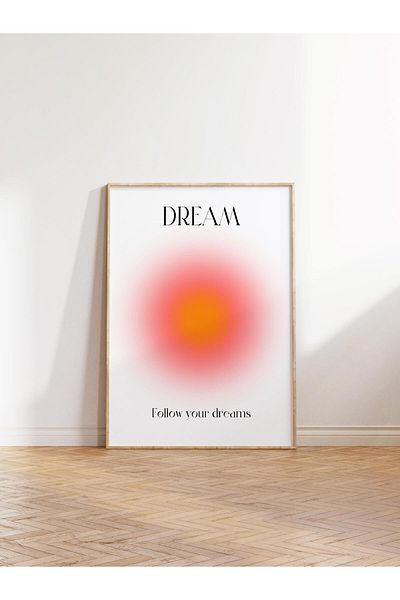 Postifull Aura Series NO:25 - Dream, Follow Your Dreams, Angel Number, Έγχρωμη αφίσα χωρίς πλαίσιο
