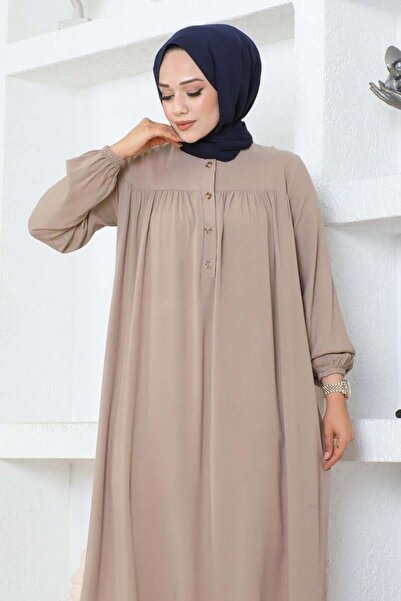 SGS Πέτρινο Φόρεμα βισκόζης - Μισόκουμπο