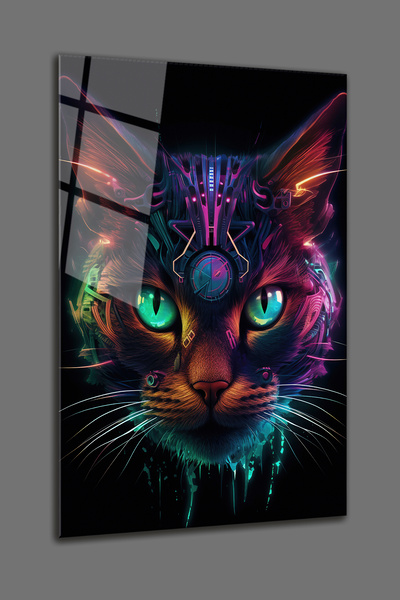 BV DEKOR ΓΥΑΛΙΝΗ ΠΙΝΑΚΙΔΑ ΜΕ ΘΕΜΑ ΤΟΥ ΠΟΛΕΜΙΣΤΗ ΓΑΤΑ - ΔΙΑΚΟΣΜΗΤΙΚΗ ΓΥΑΛΙΝΗ Π...