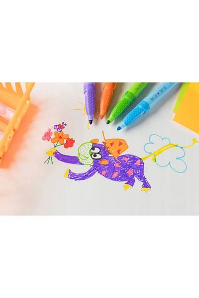 Bic Felt Tip Pen Comfort Jumbo 12 Colors 517250