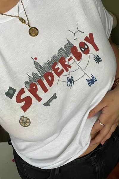 EFBUTİK White Spider - Boy Crop
