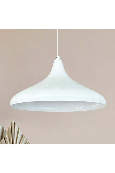 Bamyum Champion Pendelleuchte, 35cm, E27, Weiß - weiße Lampe