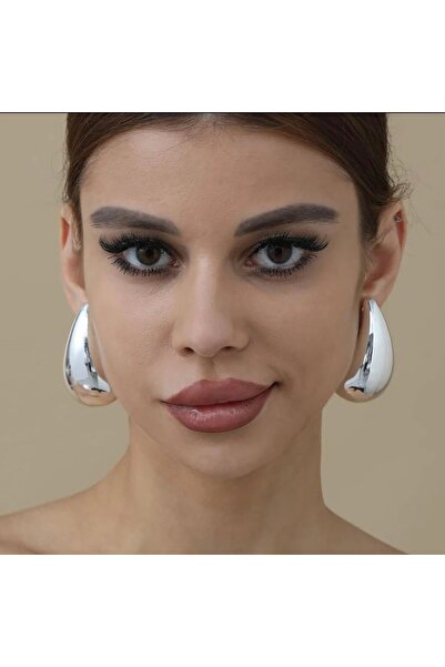 monalisatoka Kadın Gümüş  Büyük Boy Küpe