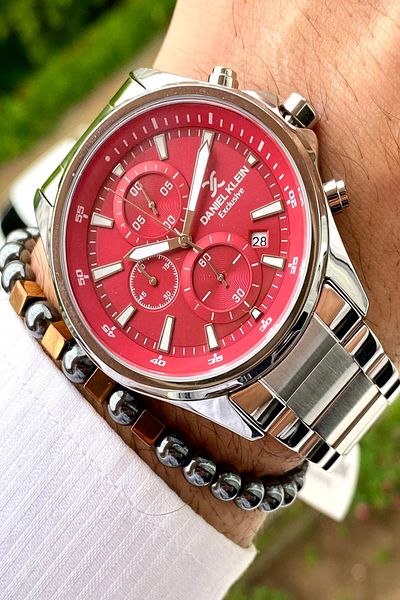 Daniel Klein Men's Wristwatch - New Season Stainless Steel Cord, 3ATM Waterproof + Bracelet Gift