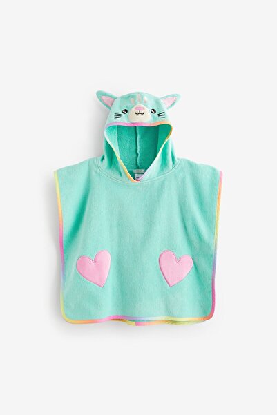 Next Baby معطف منشفة على شكل حيوانات باللون الأزرق المائي مصنوع من القطن بنسب...