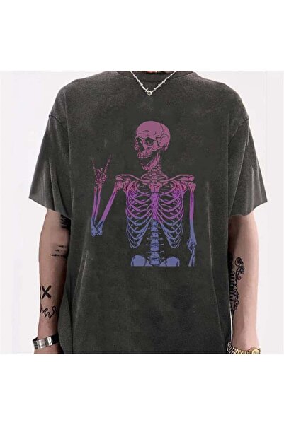 Toum Tricou unisex Rock Skeleton Distressed - Blunt Washed