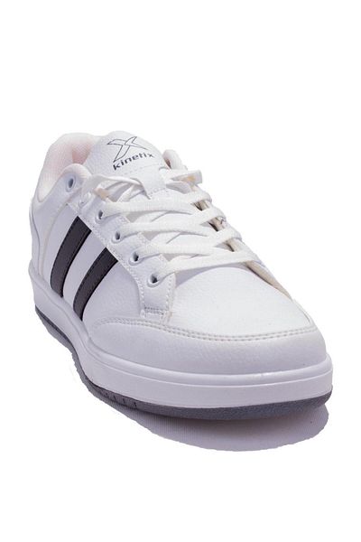 Kinetix White Gray Orthopedic Court Pu Men's Sports Shoes
