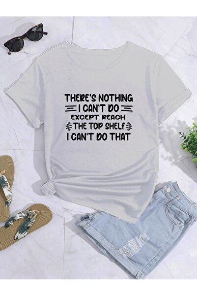 LOTS MODA Υπερμεγέθη μπλουζάκι με στάμπα "There's Nothing I Can't"