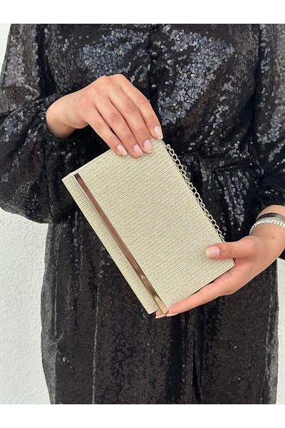 Sh Poly Χρυσό βραδινό φόρεμα Çupra Clutch - Τσάντα Portfolio