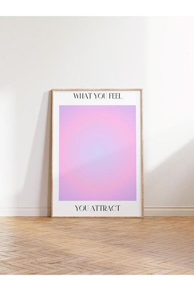 Postifull Aura Series NO:54 - Μωβ Aura, Αγγελικός αριθμός χωρίς πλαίσιο