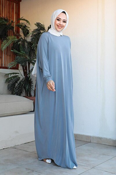 MG Φόρεμα με μανίκια με νυχτερίδα από ανθρακί