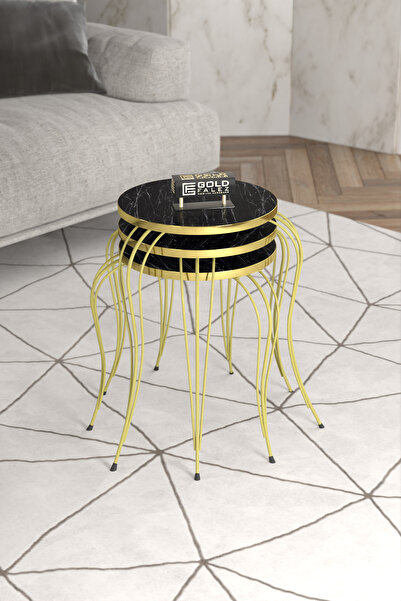 GOLDFALEZ Zigon Sehpa Lükens Gold Bendir