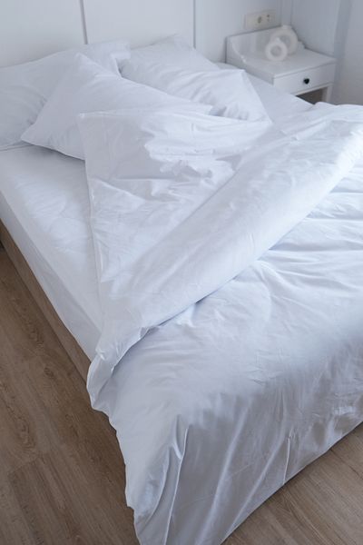 Lawon Set de lenjerie de pat pentru hotel, din satin de bumbac, seria Istanbul 83