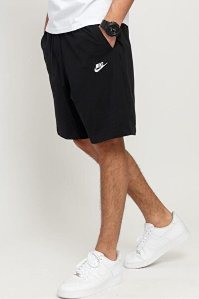 Nike Sportswear Clup Fleece Jersey Standart Fit Kesim Siyah Erkek Spor Şort