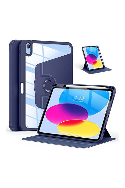 Fuchsia iPad Air 11 inç 2024 M2 Çipli 6.Nesil Uyumlu 360° Dönebilen Standlı P...