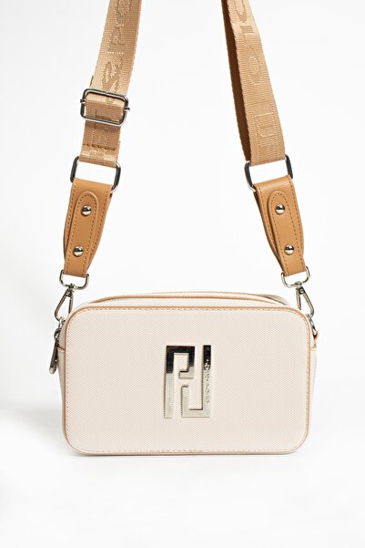 Just Polo Kadın 2 Askılı 2 Bölmeli Mini Omuz Ve El Çantası Krem Taba 21x13cm ...
