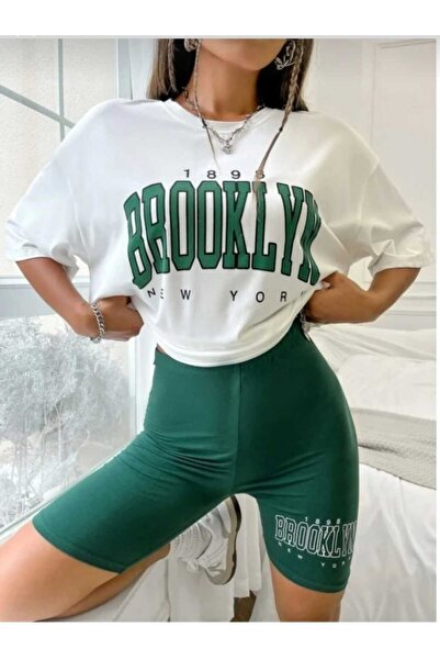 PERISENSE تي شيرت بروكلين 4 مطبوع للجنسين مقاس كبير