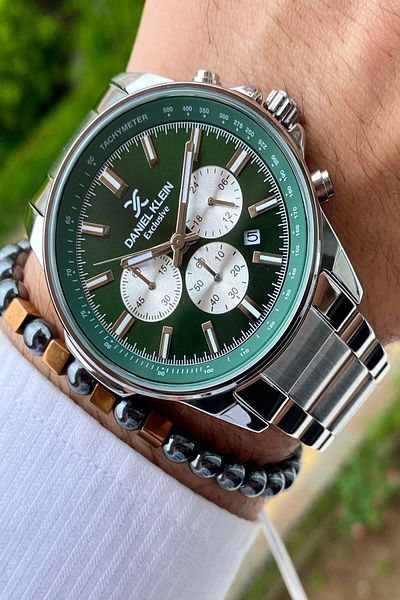 Daniel Klein Men's Wristwatch - New Season Stainless Steel Cord, 3ATM Waterproof+Bracelet