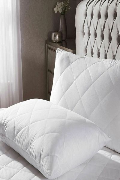 LilaMOON 100% Cotton Quilted Pillow Protective Mattresses (Piece of 2)
