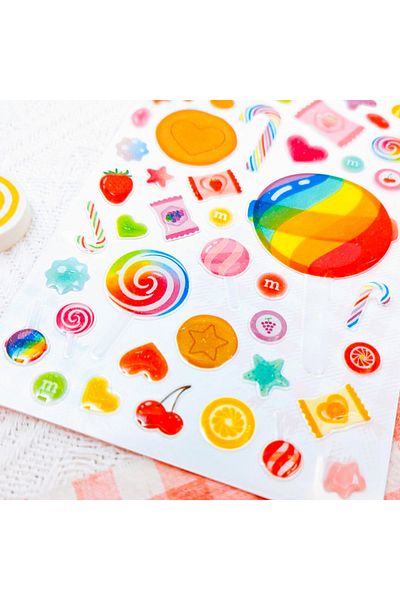 Bigpoint Sticker Silvery Candies / Candy Embossed