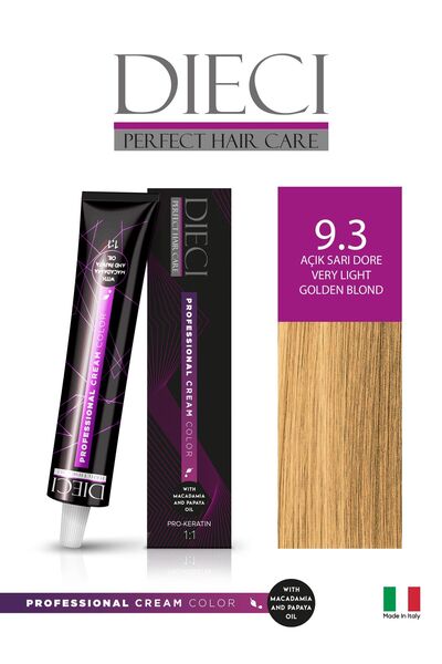 Dieci Tüp Saç Boyası 9.3 Açık Sarı Dore