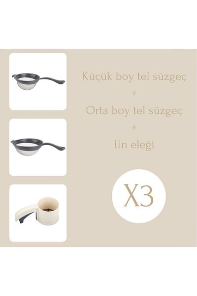 SOFTHOM UN Sieve and 2-Piece Strainer Set