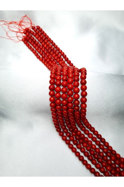 Yüksel Boncuk 7 mm Coral Color Natural Stone String